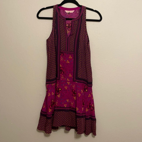 Rebecca Taylor Magenta Silk Shift Dress - Picture 2 of 5